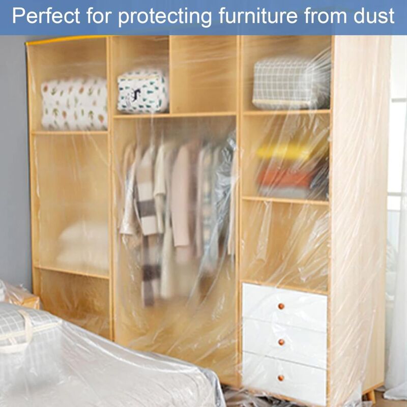 2 Pack Pe Material Furniture Dustproof Film High Adhesive Paint Protection Cover Sofa Furniture Dustproof Cover (3M — image 4