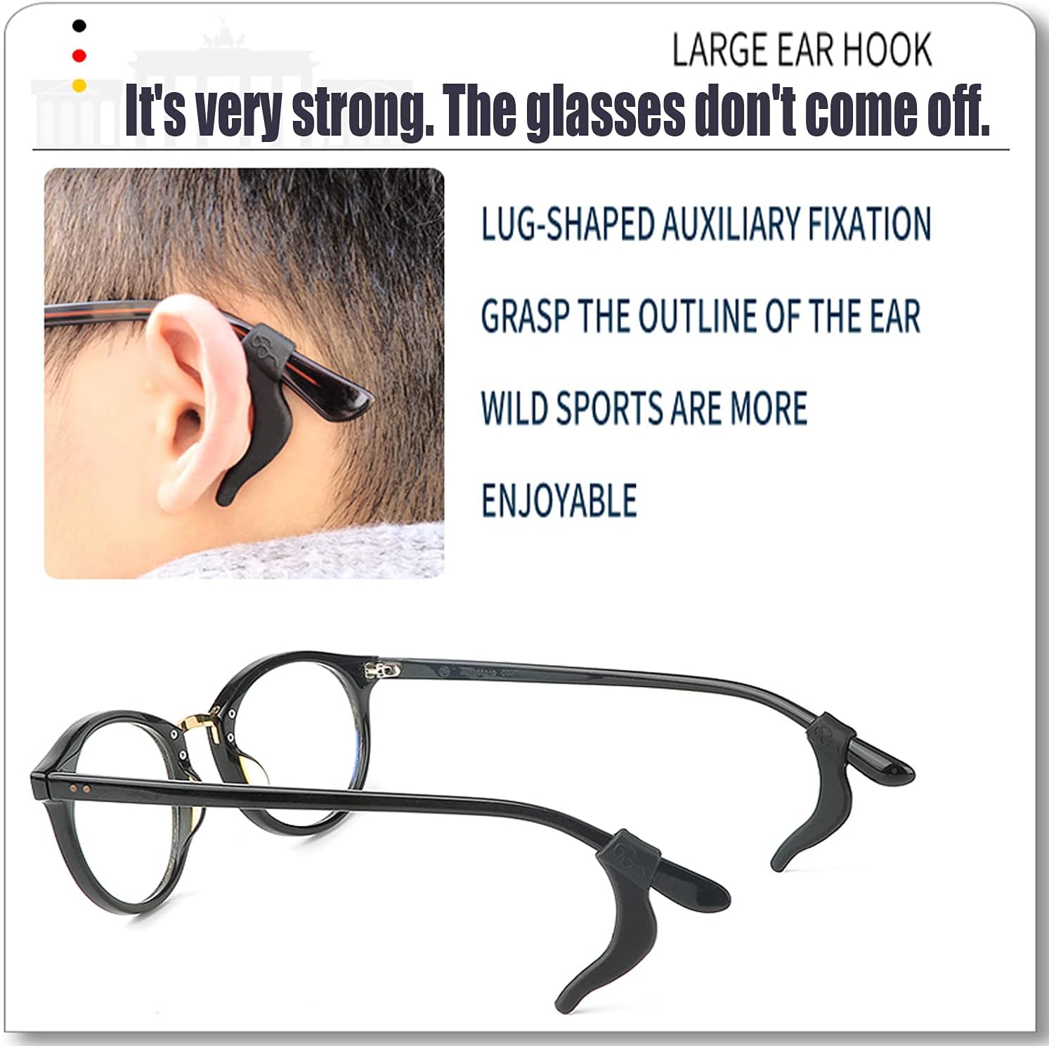Eyeglass Ear Grips - 21 Pairs Glasses Anti-Slip, Comfortable Silicone Elastic Eyeglasses Temple Tips Sleeve Retainer, Prevent Eyewear Sunglasses Spectacles โ image 6