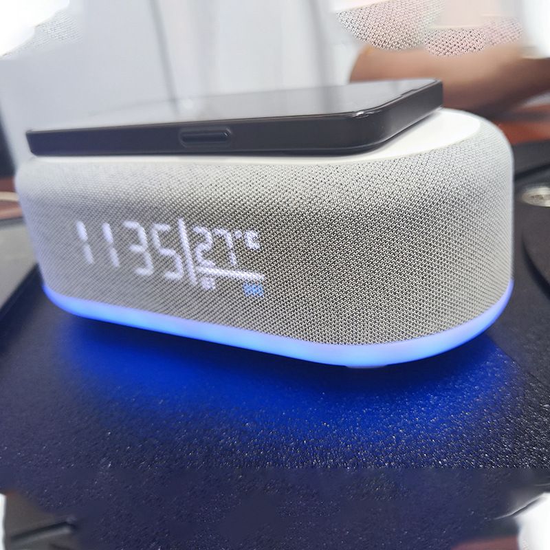 Bluetooth Wireless Speaker, Fast Charging, LED Display, USB Charger, Dimmable Night Light, Alarm Clock Feature, Wireless Charger, Digital Clock — image 3