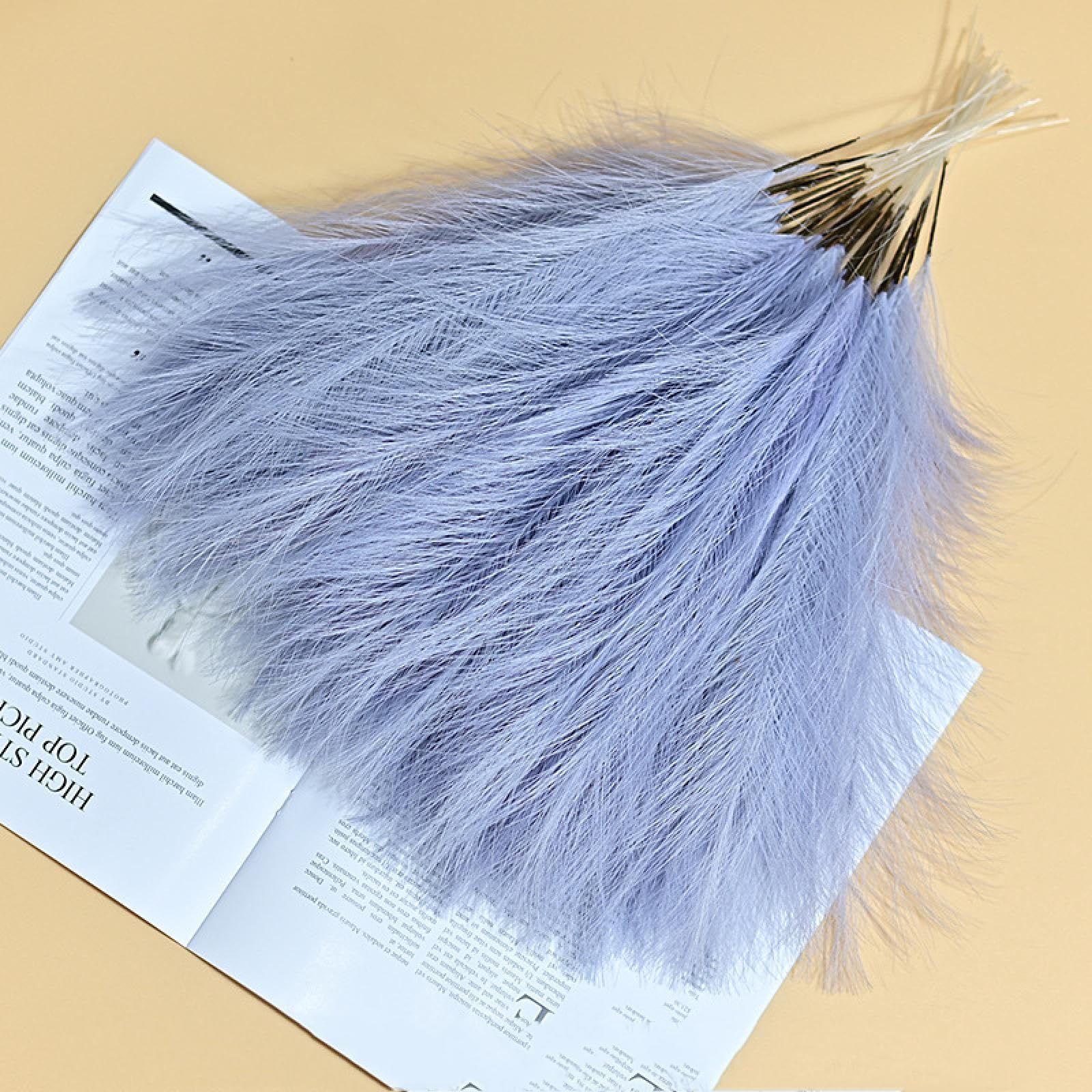28pcs Grass decoration artificial vase filling farmhouse family wedding decoration light purple simulated cattail bouquet โ image 5
