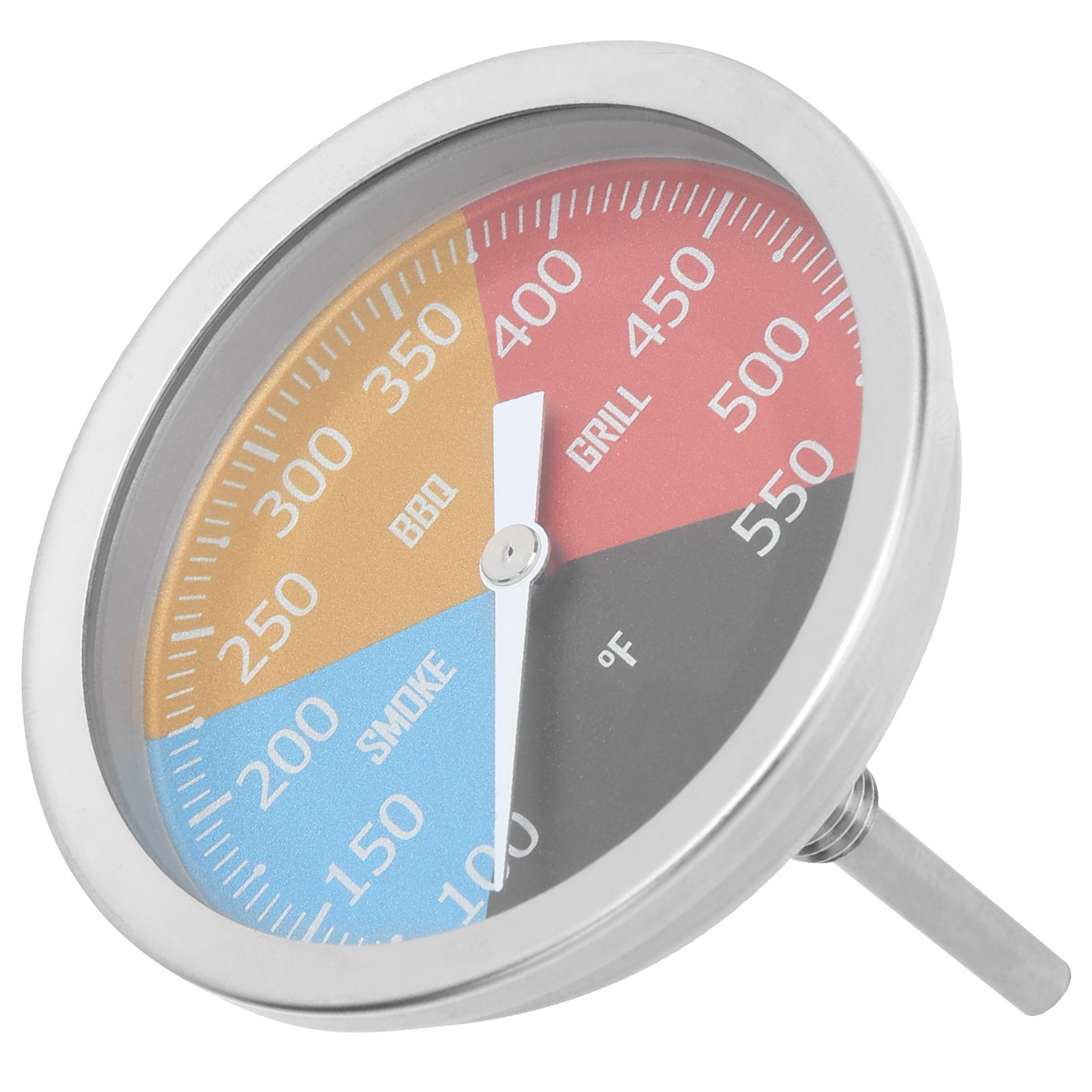 100‑550℉ Metal Oven Temperature Gauge Pointer Type for Smoke BBQ Grill Household Cooking — image 2