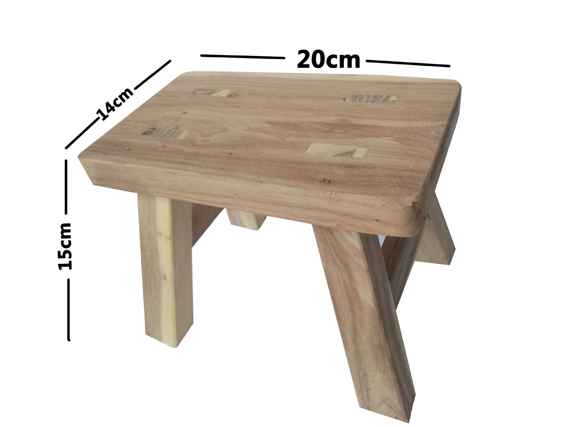 Solid Wood Bench Shoe Stool Wooden Foot Stool Wooden Helper Stool Table Feet Rest Desk Foot Rest โ image 5