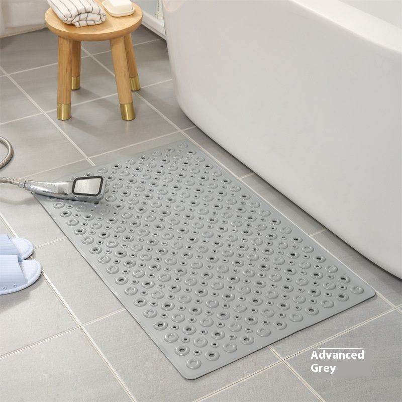 Soft Silicone Bath Mat Non Slip with Suction Cups Tub Mat for Bathroom for Kids Elderly Extra Large Shower matt - Grey — image 5
