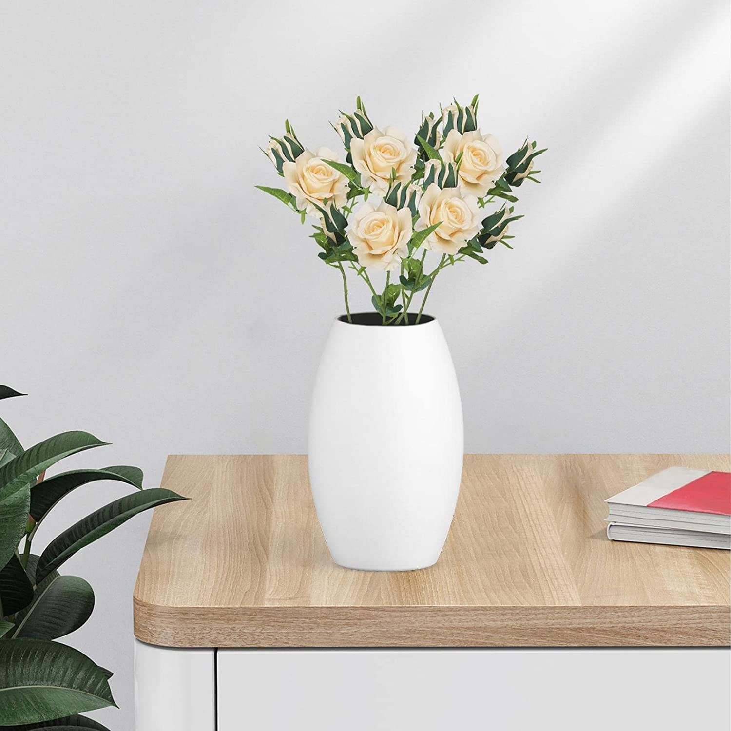 5pcs Artificial Rose Flowers Simulation Silk Rose Bouquet Realistic Flower Arrangements for Wedding Home Table Decorations