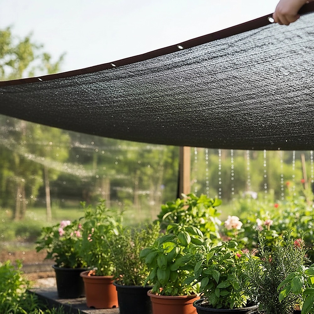15m x 2m Fence Windscreen Privacy Screen Shade Cover Black Fabric Mesh Garden โ image 2