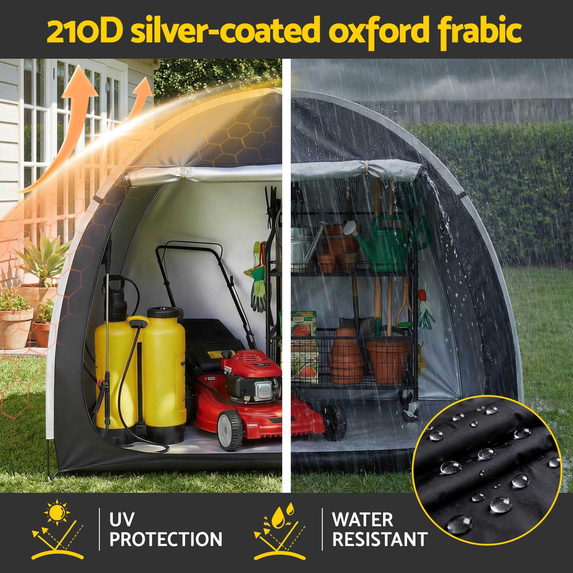 Giantz Bike Storage Tent Waterproof Outdoor UV Protection Shelter w/ Large Space — image 6