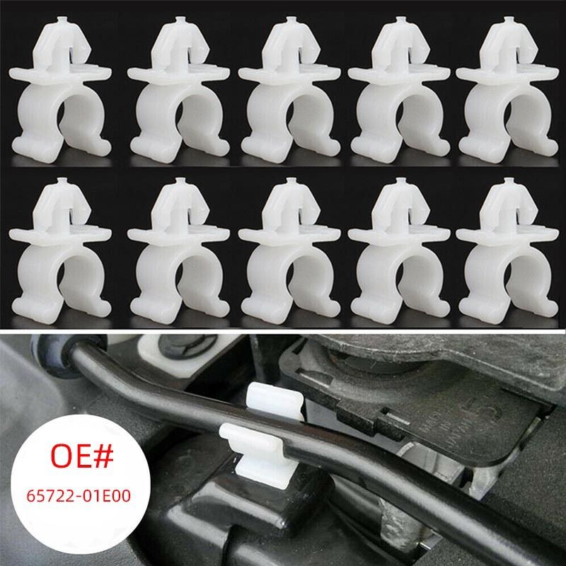 Hood Support Rod Clip Buckle Hood Rod Support Rod Retainer Clamp Car Accessories 10Pcs Universal Hood Support Rod Clip โ image 3