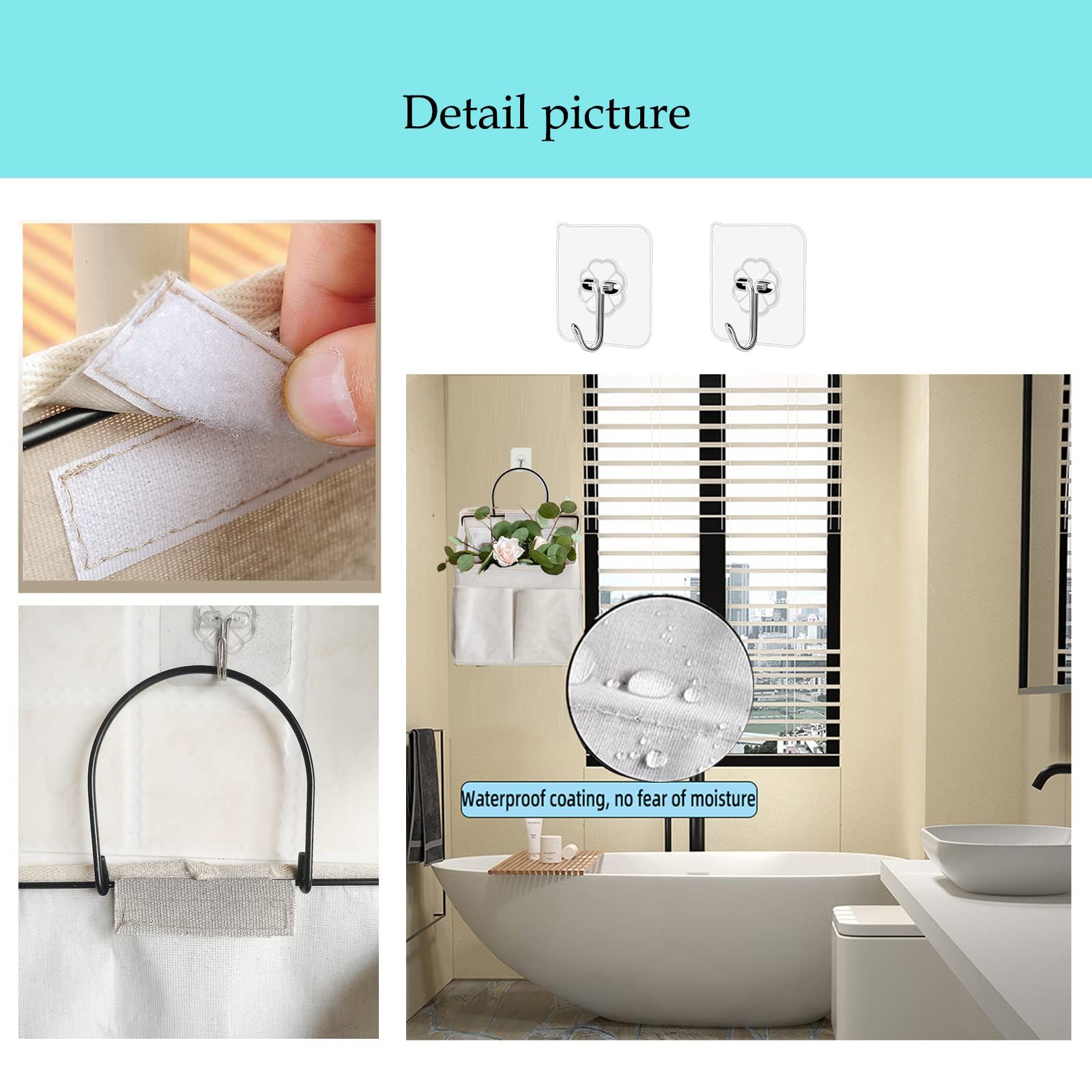 2 pc Wall Hanging Storage Bag,Wall Hanging Organizer bags with Pockets, Wall Organizer Storage for Dormitory Bathroom Bedroom — image 3