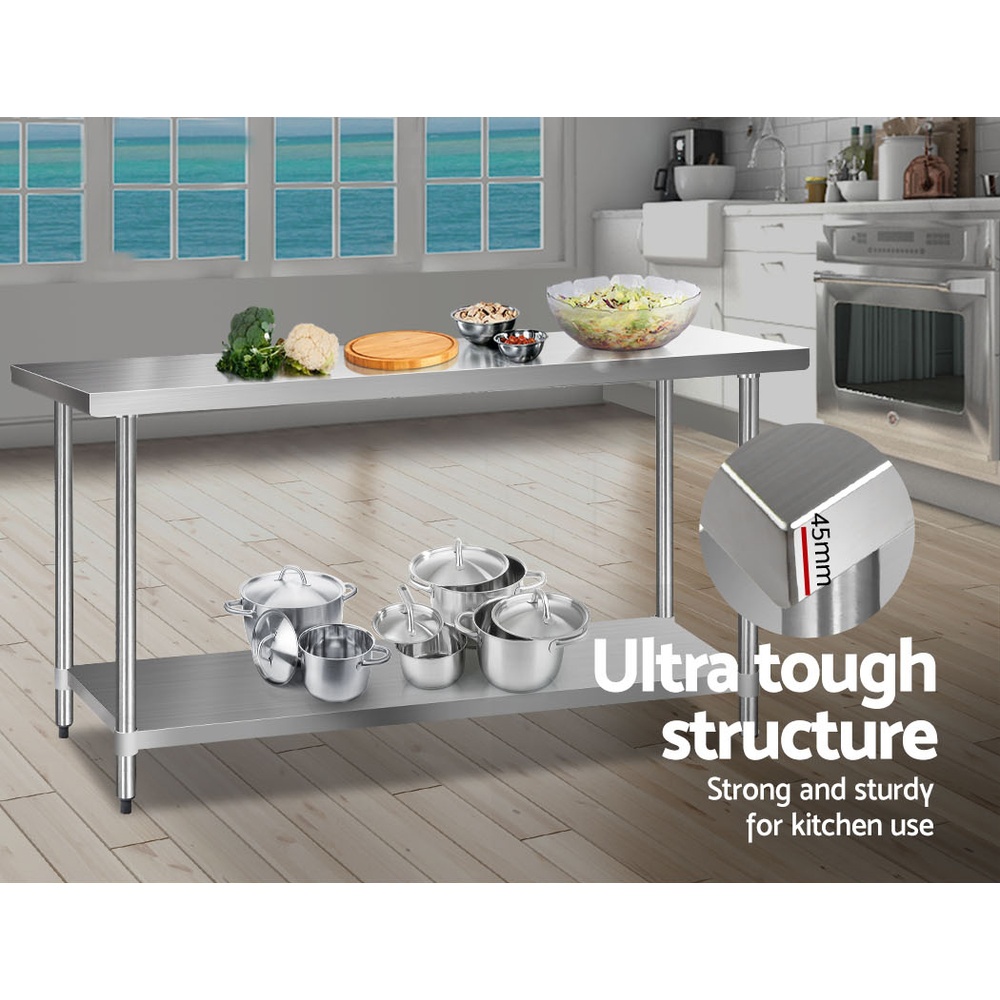 Cefito 1829x610mm Stainless Steel Kitchen Bench 304 โ image 4