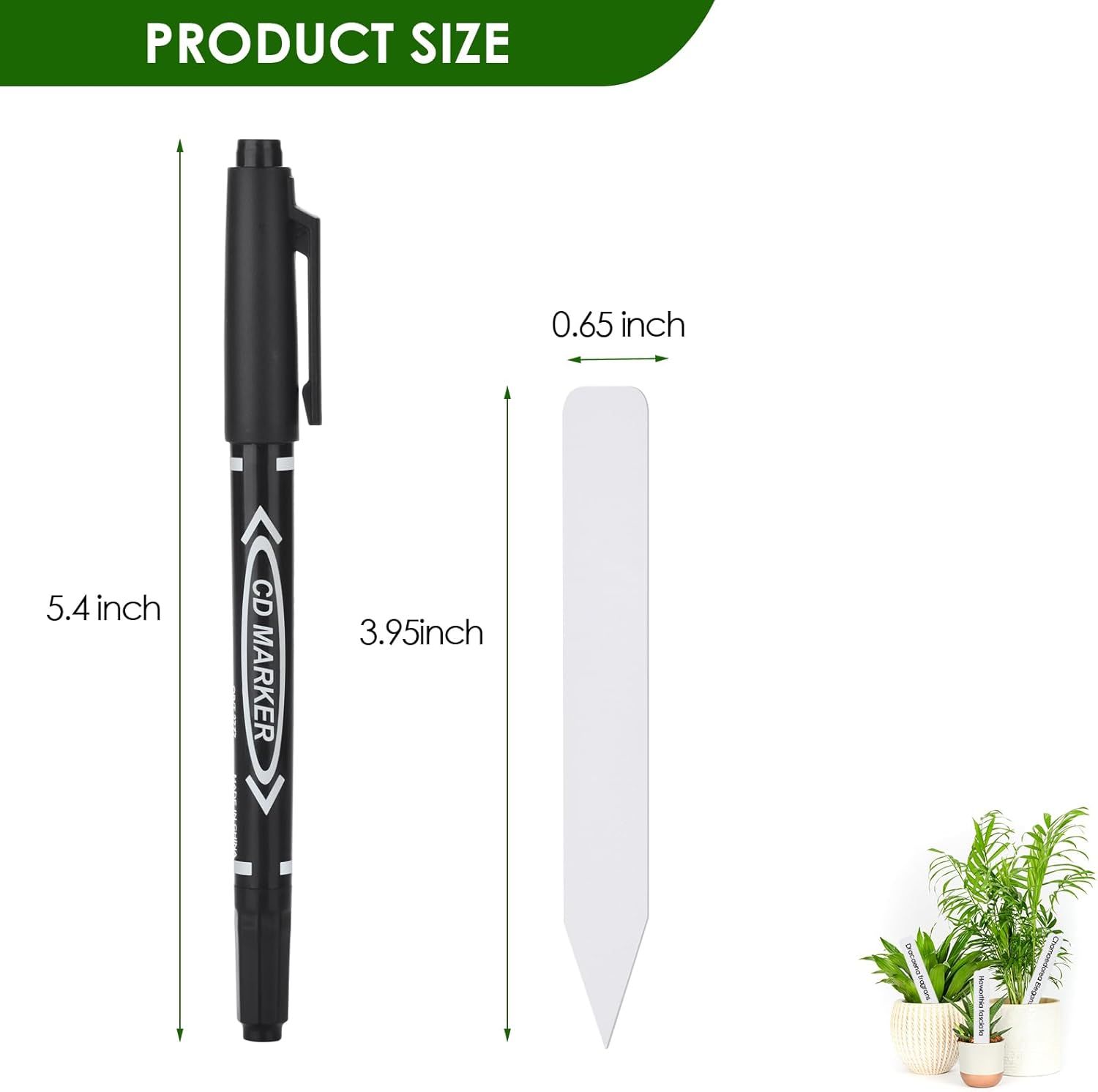 Plant Labels 120PCS, Outdoor Waterproo Garden Markers, Plastic Nursery Seed Plant Tags with Bonus a Permanent Marking Pen, Gardening Gits or Women Men… — image 3