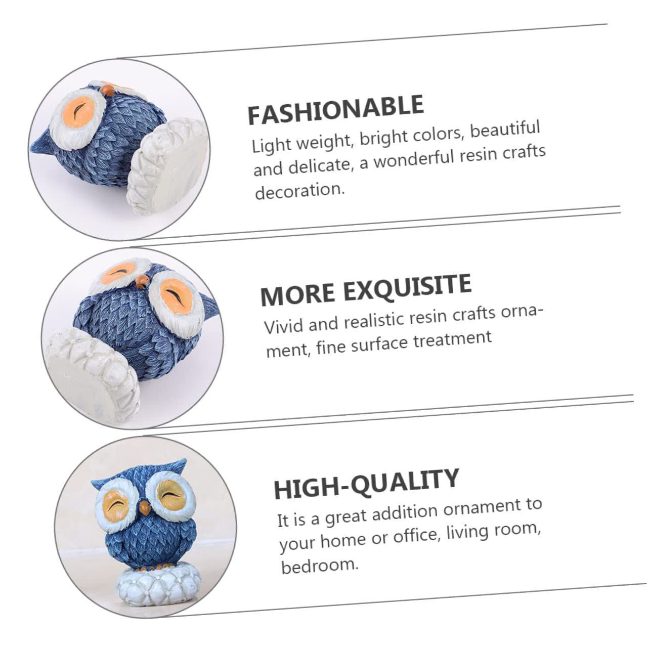1pc Owl Ornament Garden Owl Statues Owl Garden Statue Ornament for Kids Mini Bird Statue Decorative Bird Figure โ image 2