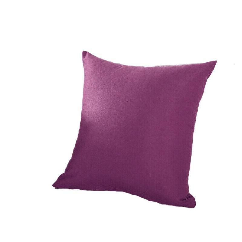 40 × 40cm Multicoloured Plain Solid Colour Cushion Cover Covers Decorative Pillow Case - Dark Purple