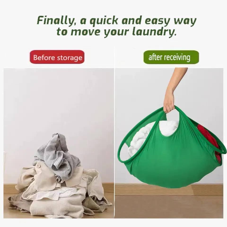 Large Collapsible Laundry Basket with Handles, Pop-Up Design, Decorative. Foldable. storage. Organized. Portable.Space-saving — image 4