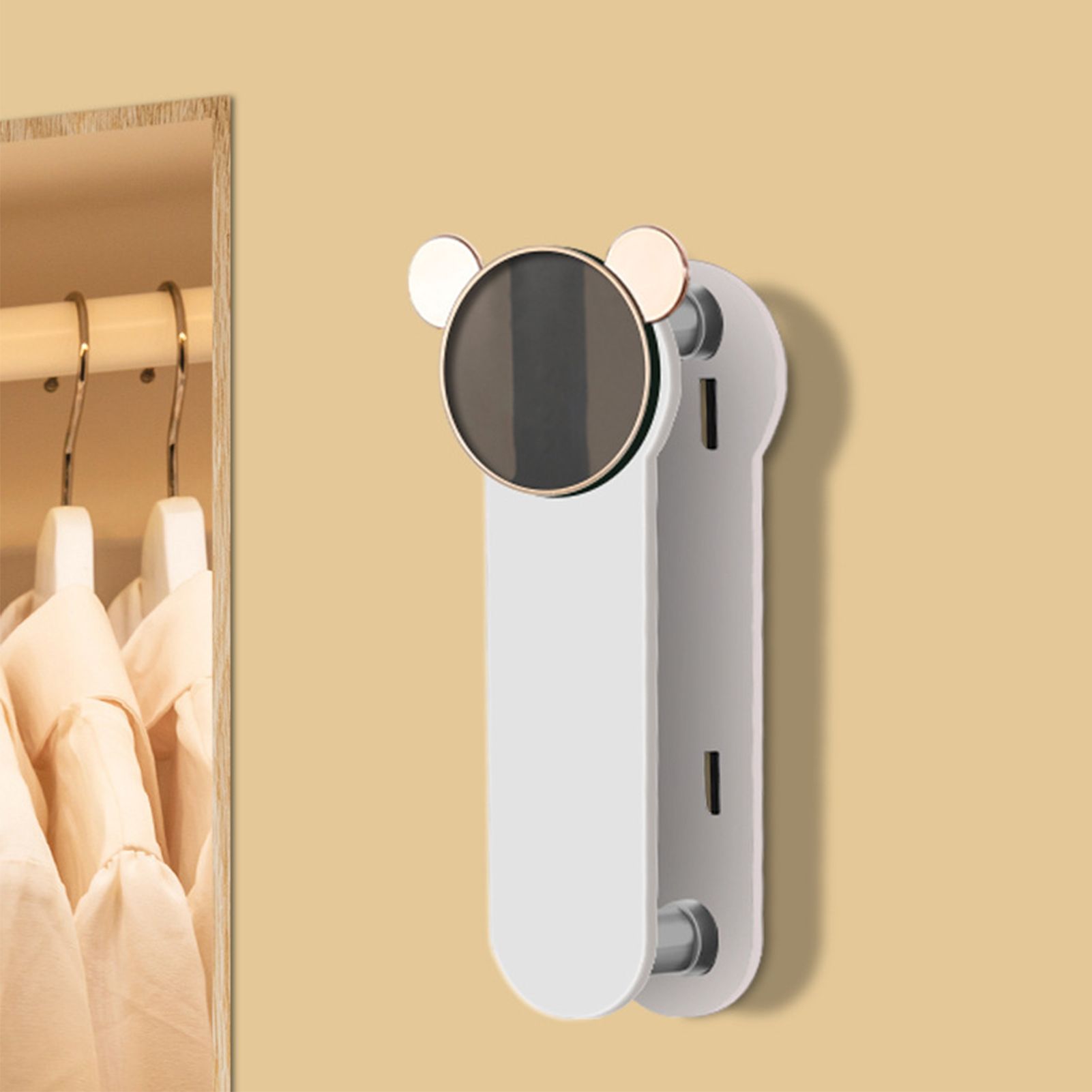Wall Clothes Hangers Organizer Retractable Adhesive Space Saving Clothing Hanger Stacker Rack for Bedroom Balcony White — image 5