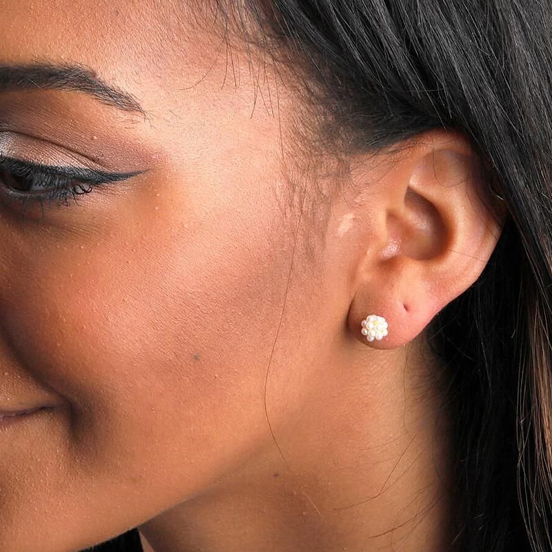Fashion Pearl Wedding Earrings Zircon Cherry Stud Pearl Earrings for Women - Cherry — image 6