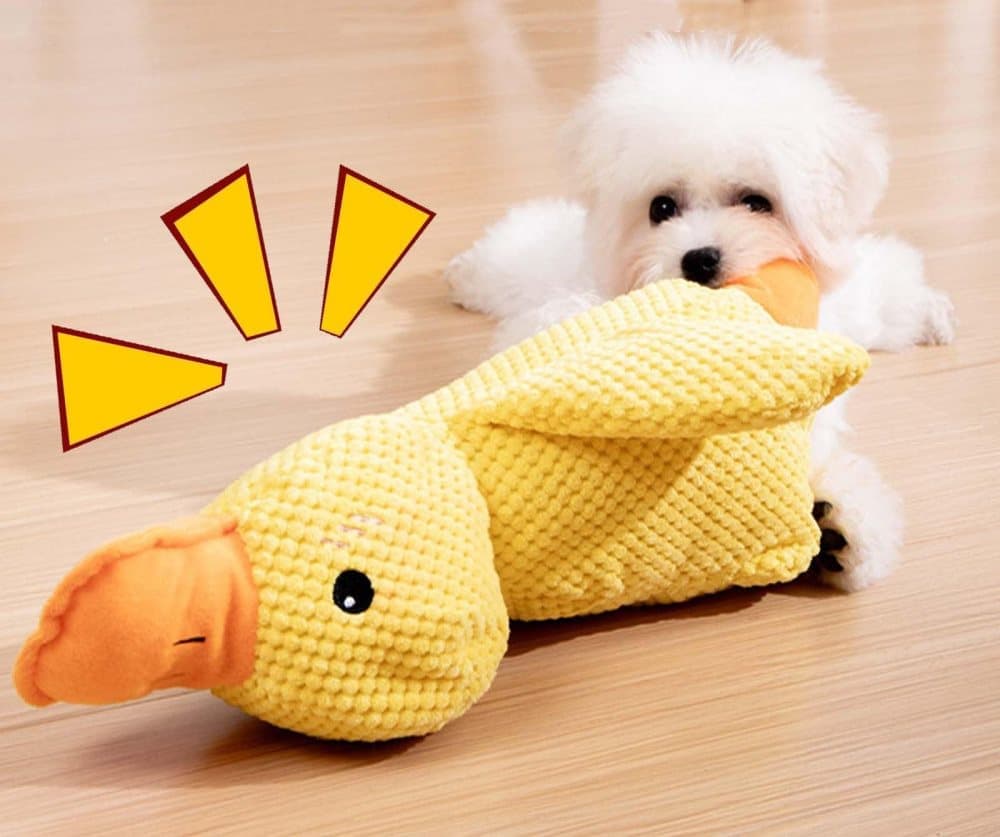1 Calming Dog Toy Plush Duck with Squeak for Small Dogs, S — image 3