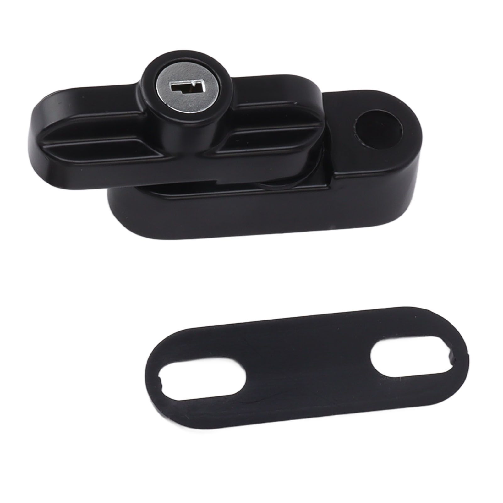 External Window Lock Catch Aluminum Alloy Anti Theft Flat Window Buckle Lock for Single Double Windows Black — image 6