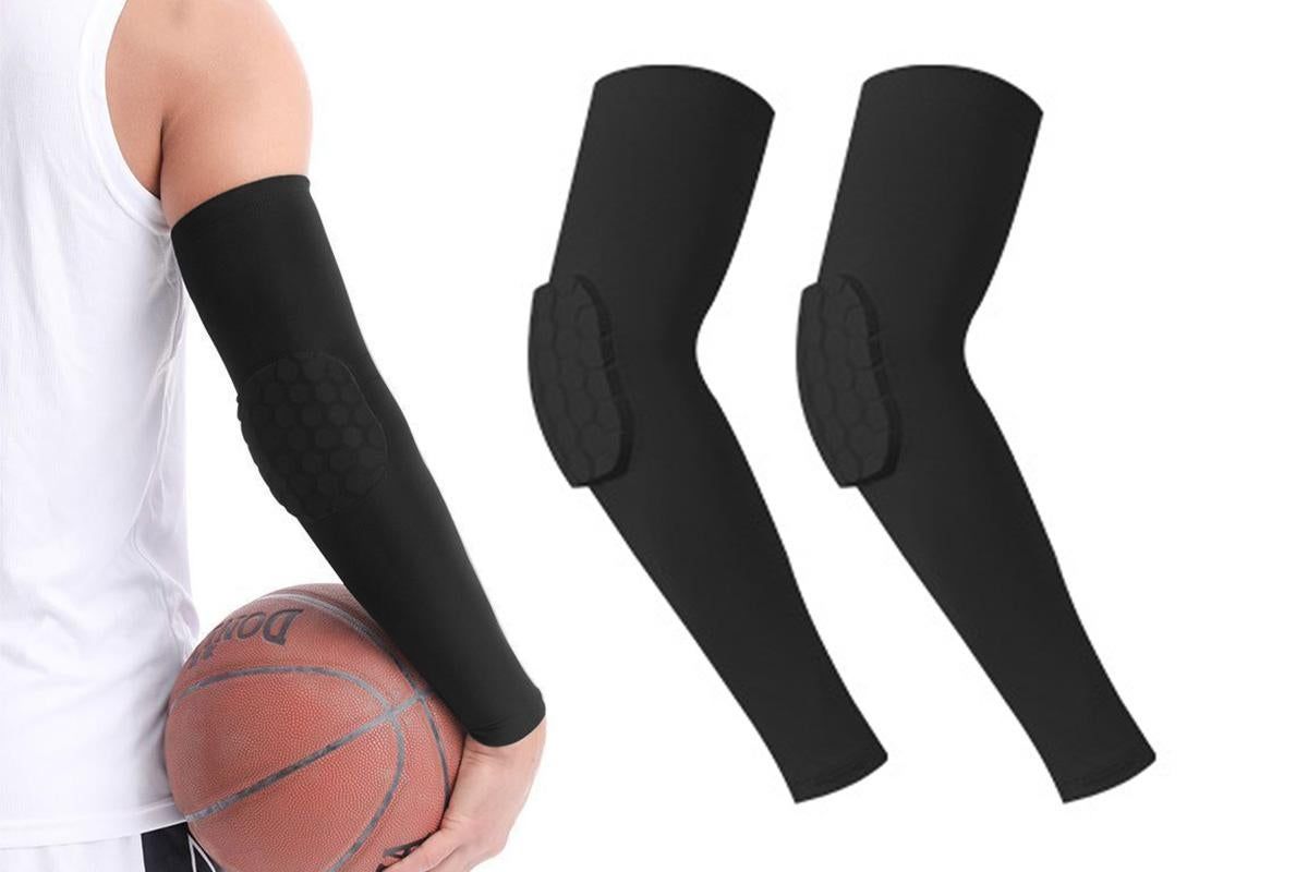 2 Pcs Tennis Elbow Compression Support Sleeve for Golfers Elbow relaxation Workout Weightlifting Elbow Brace with Honeycomb Lining -Black / L β image 6