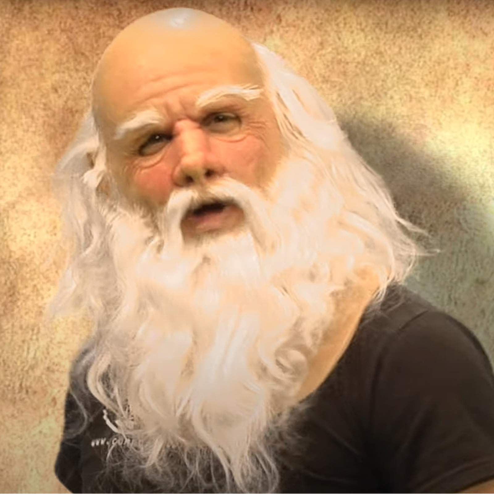 Christmas Santa Claus Latex Mask,Realistic Full Face White Beard Red Cap Mask Xmas Headgear for Theme Party โ image 4