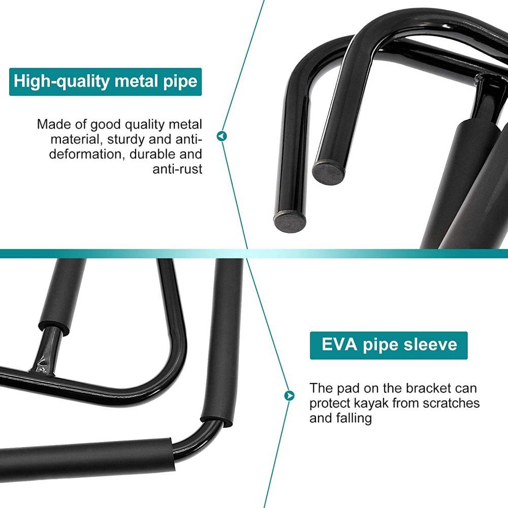 2Pcs Kayak Wall Rack Carrier Canoe Paddle Surfboard Holder Wall Mount Shelf โ image 4