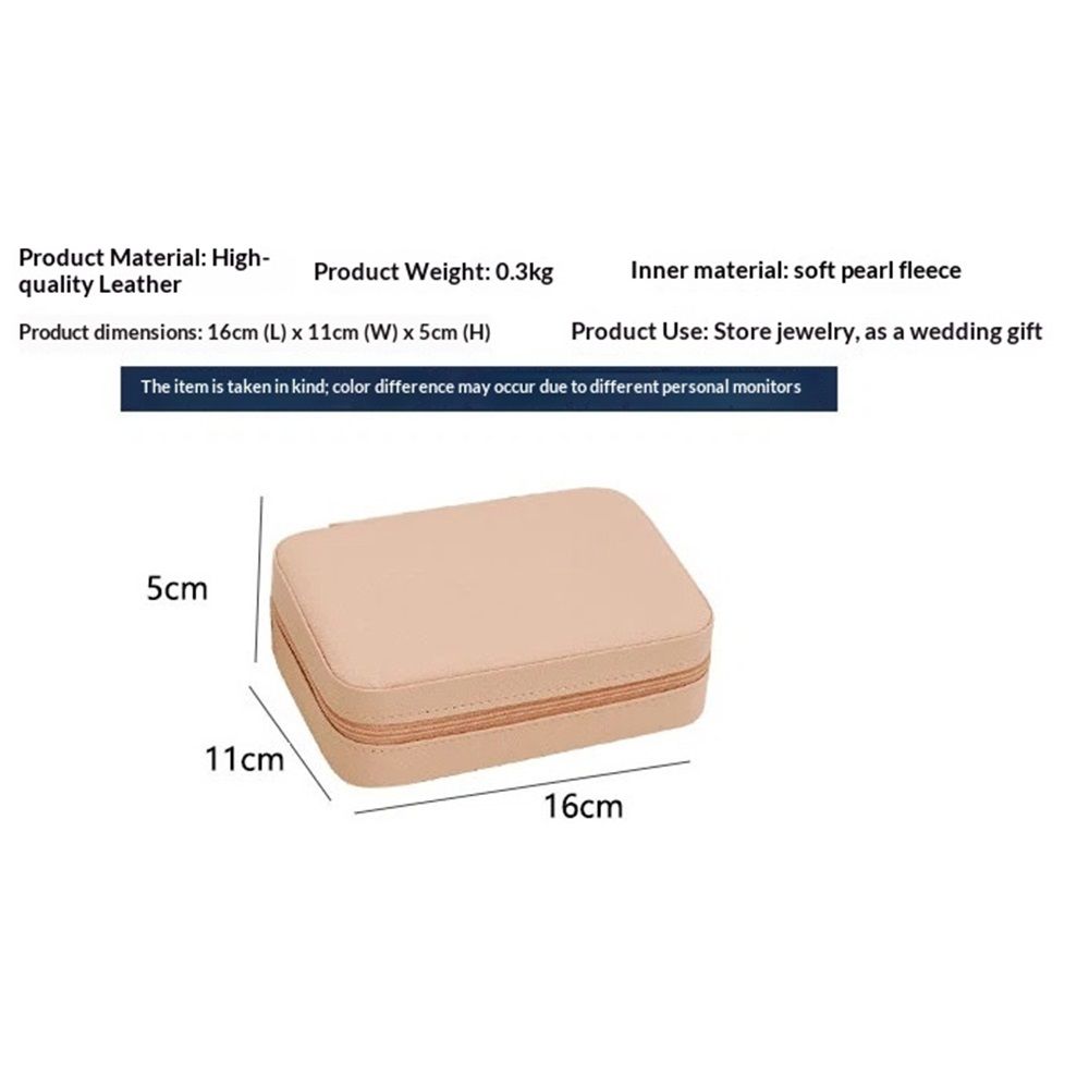 Travel Jewelry Organizer Box for Women Girls, Small Travel Jewelry Case, PU Leather Portable Jewellery Storage Boxes Display Holder for Ring Earrings Necklace — image 4