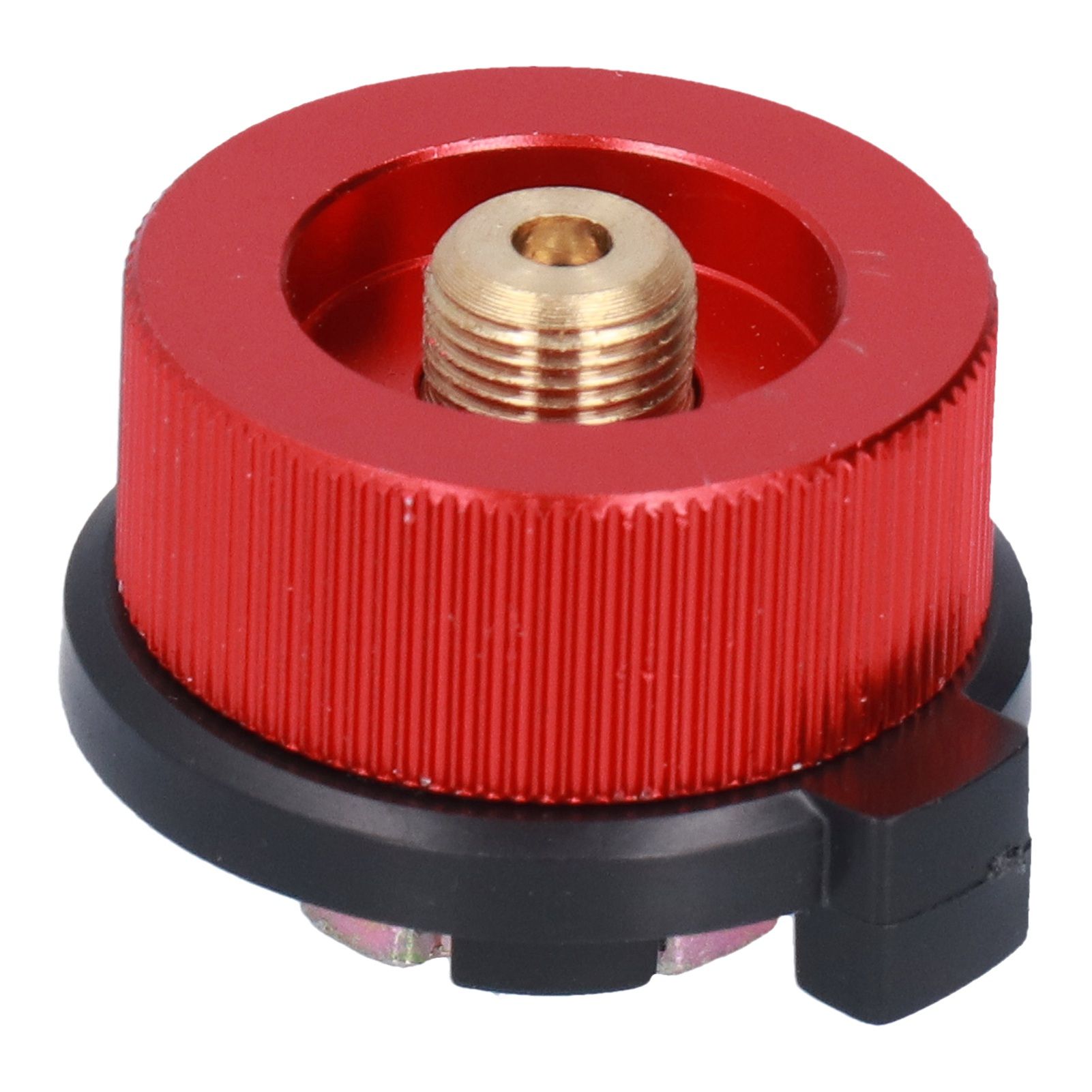 2Pcs Outdoor Camping Furnace Stove Adapter Gas Tank Converter with Self Closing Function Red — image 3