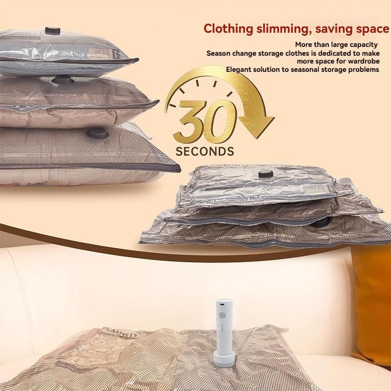 15Pcs Vacuum Storage Compression Bags Clothes Quilt Travel Space Saving Storage Set — image 5