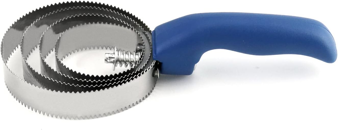 Double Sided Curry Comb, 2 Pack 4 Rings Stainless Steel Curry Comb with Soft Touch Grip, Blue โ image 2