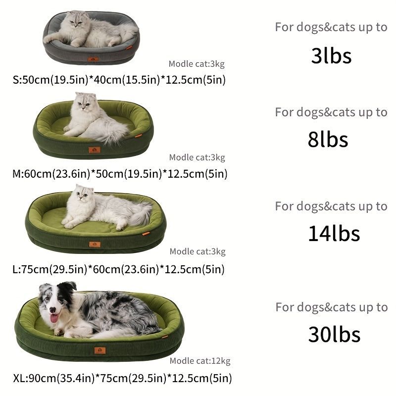 Pet Bed Dog Bed Cat Bed All-Season Washable Dog Bed Small Dog Bed Medium Dog - tan - Size XL90-75-12 — image 2