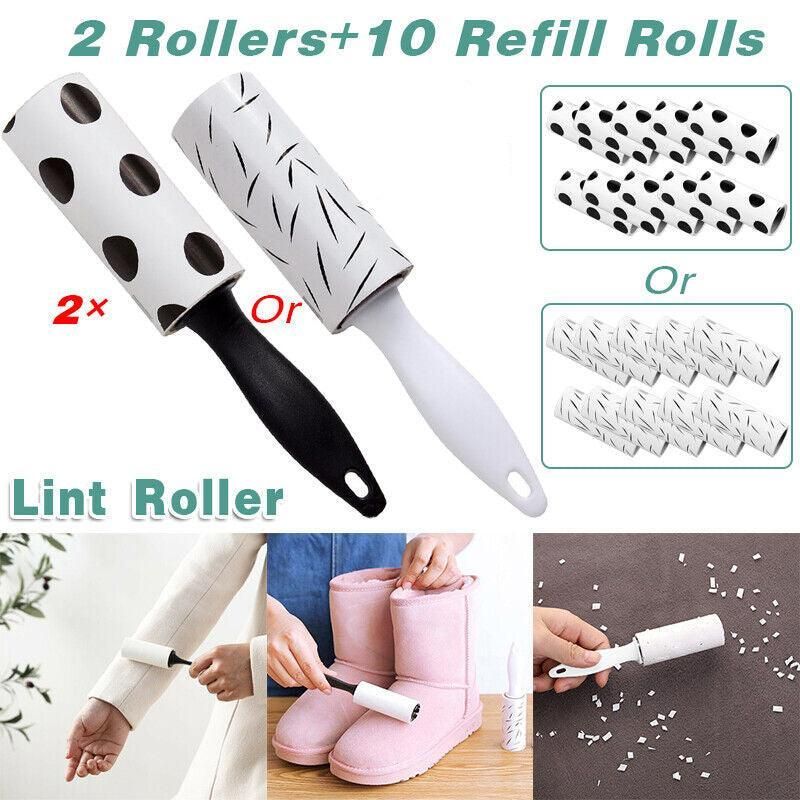 Lint Roller With Refills Sticky Remover Pet Dog Hair Clothes Dust Sofa Cleaning โ image 2