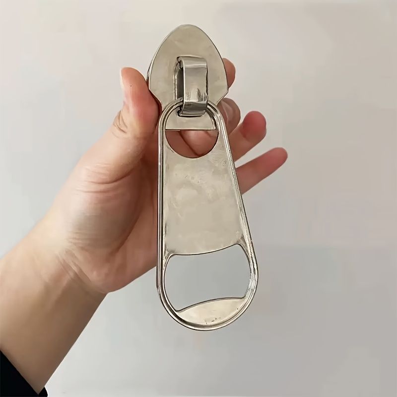 Set of 2 Stylish Zipper Bottle Openers, Lever-Style for Large Beer And Beverage Bottles, Can Be Attached to Fridge 2pcs Bottle Opener