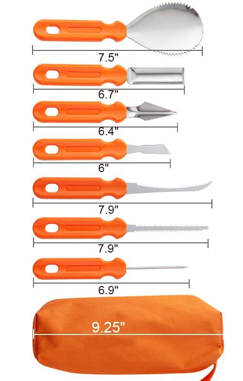 Pumpkin Carving Kit Tools Halloween Pumpkin Decorating Kit Stainless Steel Sculpting Knife for Halloween - 7pcs โ image 2