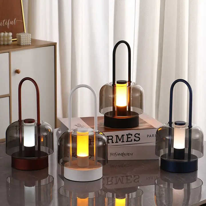 White Portable Rechargeable LED Lantern -Touch Control, Adjustable Brightness, USB Charging โ image 5