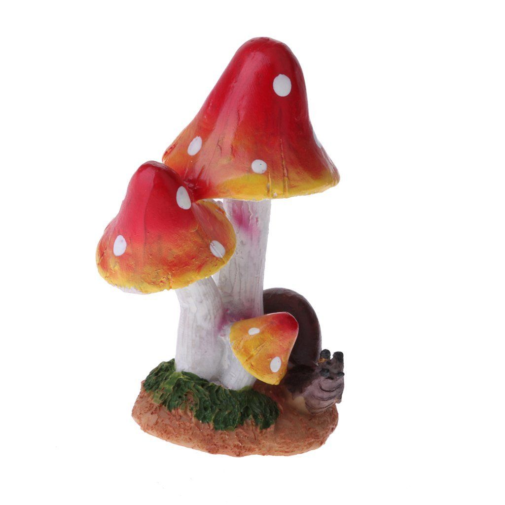 Resin Mushroom with Animal Ornament Fairy Garden Mushroom Garden Pots Decoration Pottery Ornament for DIY Dollhouse Potting — image 4
