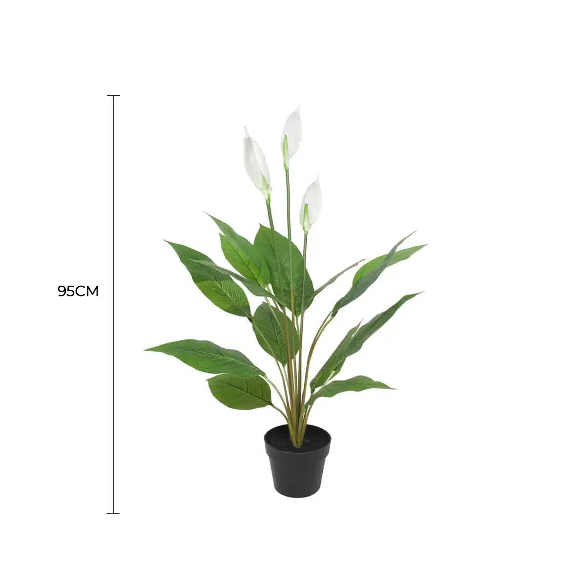 Artificial Flowering White Peace Lily / Calla Lily 95cm — image 2