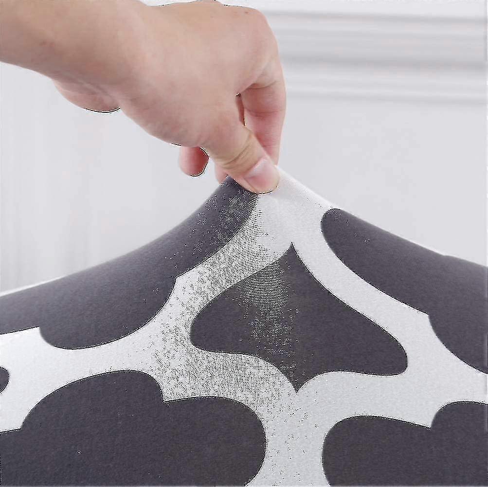 2 Seater Printed Stretch Sofa Cover Furniture Protector - Grey 145-185cm โ image 4