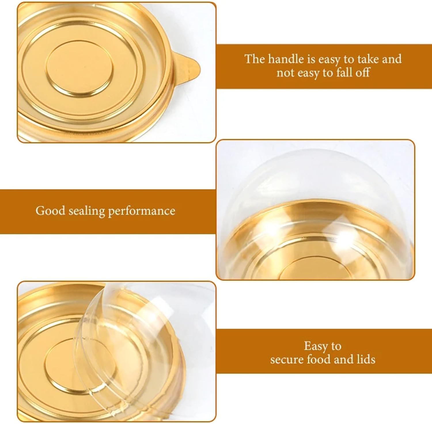 50Pcs Clear Plastic Mini Cake Box with Dome Lids, Mini Muffin Container Box Mooncake Dome Box Pastry Baking Packaging Boxes Wedding Birthday Gifts Supplies โ image 6