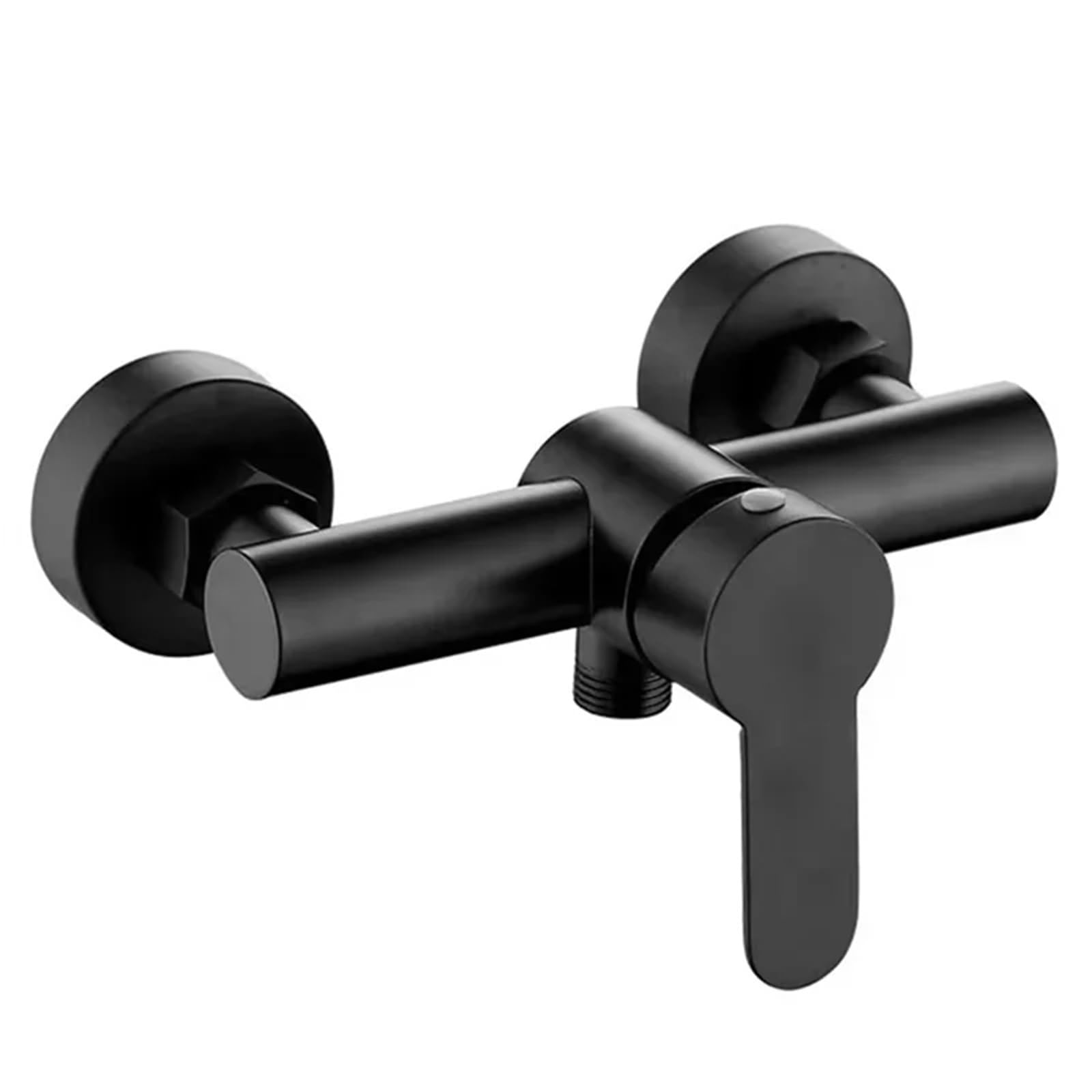Wall-Mounted Shower Mixer Tap with Single Lever Control for Bathroom Shower Systems, Durable Metal Finish and Easy Use, Black