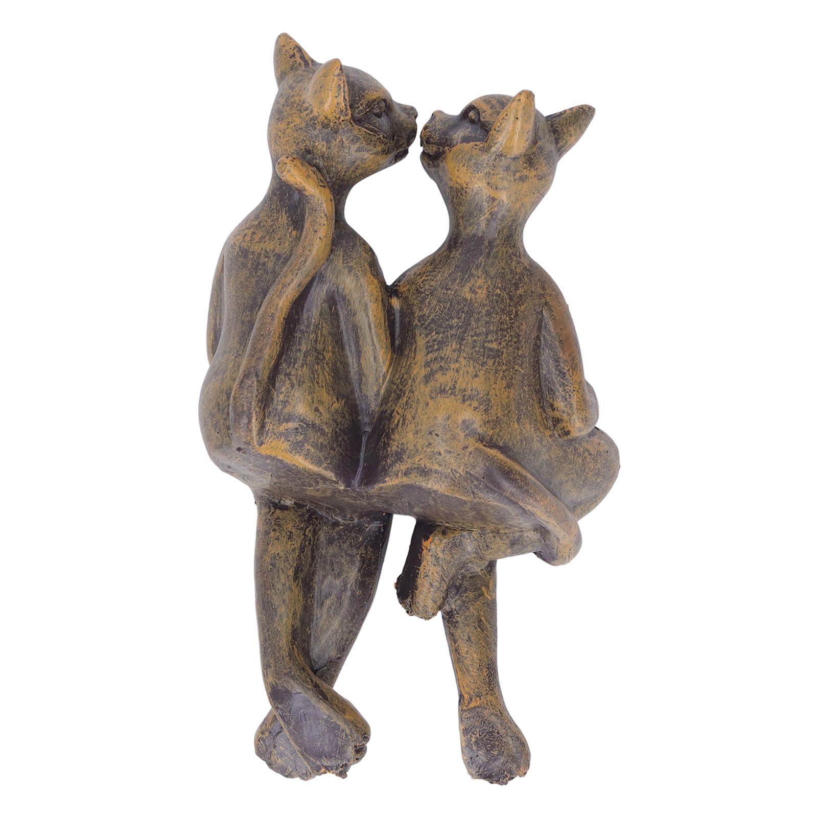 Kitten Resin Ornament Cute Lifelike Hand Painted Miniature Cat Decorations for Garden Patio Home — image 4
