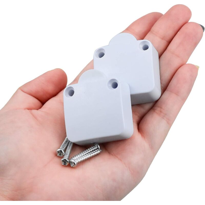 2 Piece Door Cabinet Switch Automatic Light Switch For Closets, White — image 2