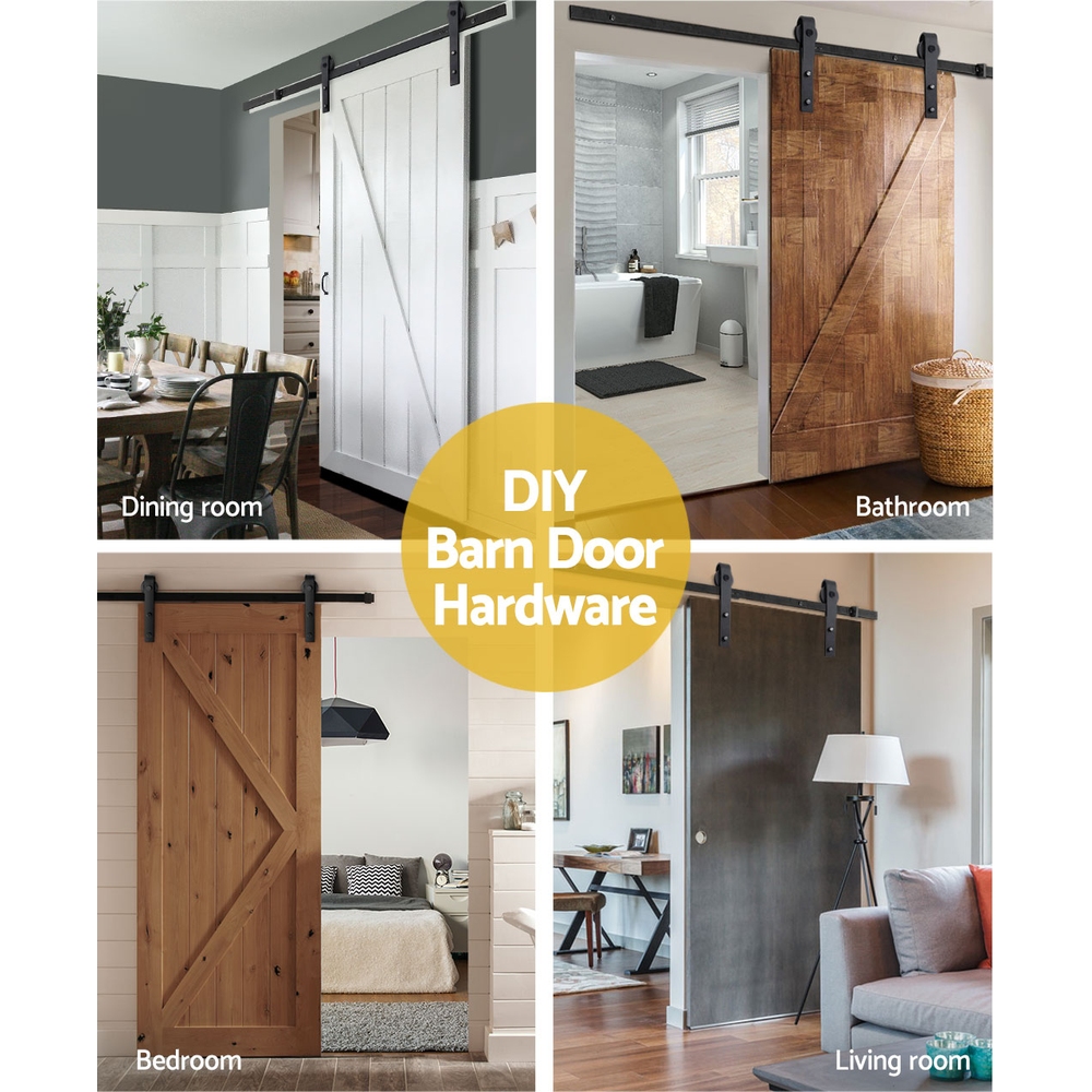 Cefito Sliding Barn Door Hardware Track Set 1.83m — image 3