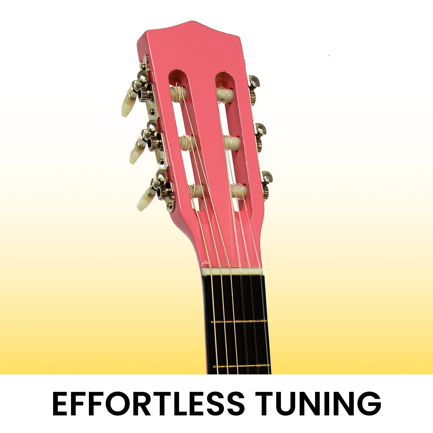 Karrera 34in Acoustic Wooden Childrens Guitar - Pink β image 5