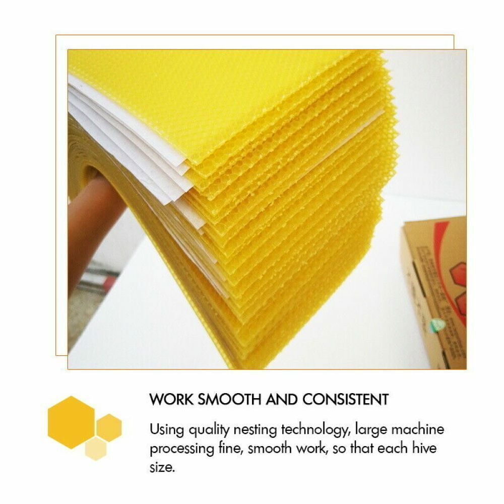 30Pcs Bee Hive Wax Honeycomb Bee Hives Beekeeping Equipment Frames Foundation — image 6