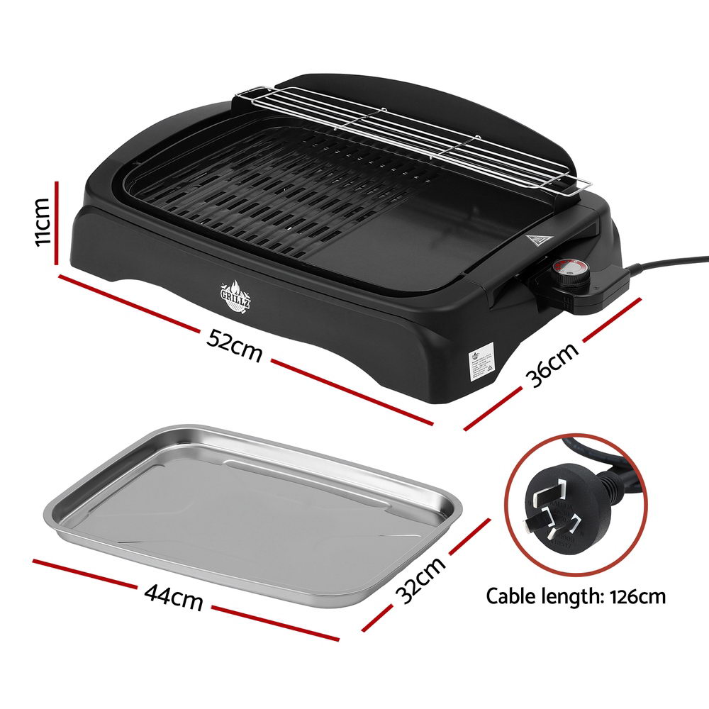 Grillz 1950W Electric BBQ Grill Non-stick Plate for Indoor Outdoor — image 2