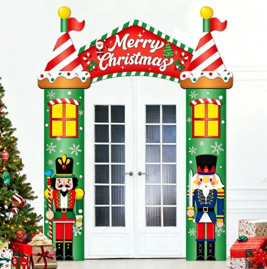Christmas Decoration 2D Flat Banner Merry Christmas Archway Front Porch Decor - 04 - Size 180-200CM โ image 5