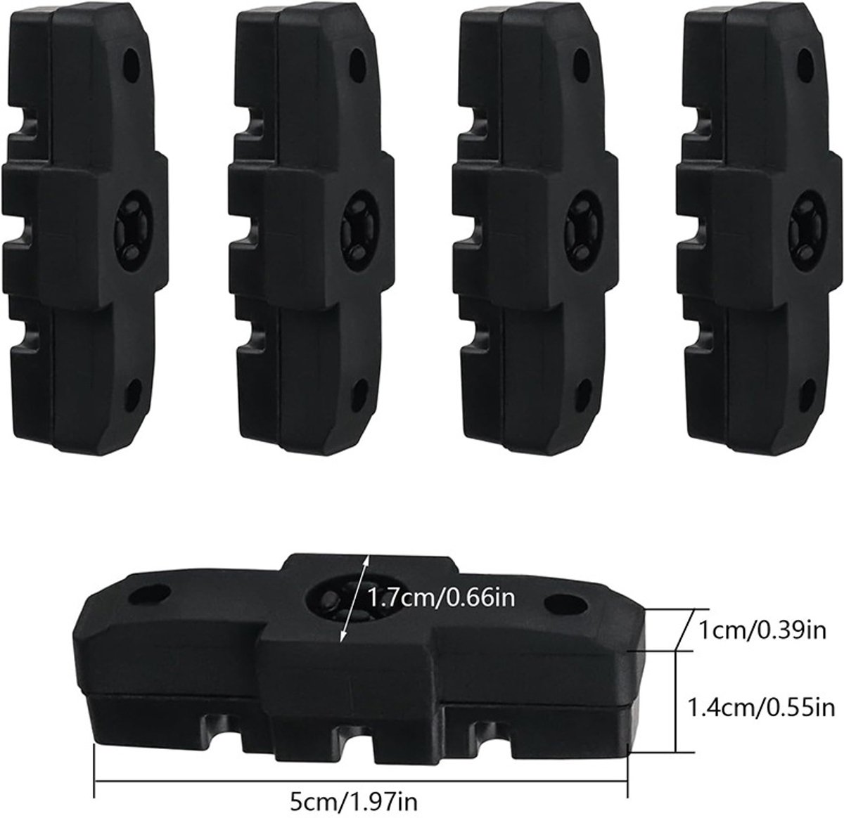 4 pieces - Brake pads - Bicycle brake pads - Replacement brake pads - Suitable for Magura HS11 HS22 HS24 HS33 HS66 - Brake pads for mountain bikes - Rubber — image 5