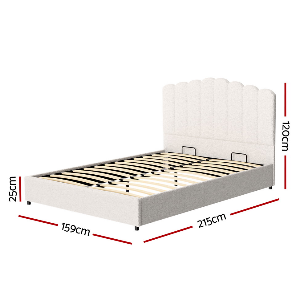 Artiss Bed Frame Queen Size Boucle FION — image 2