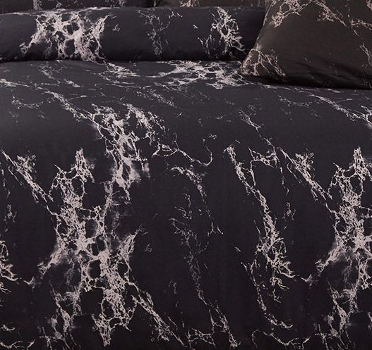 Black Marble Queen Size Duvet Quilt Cover Set — image 2