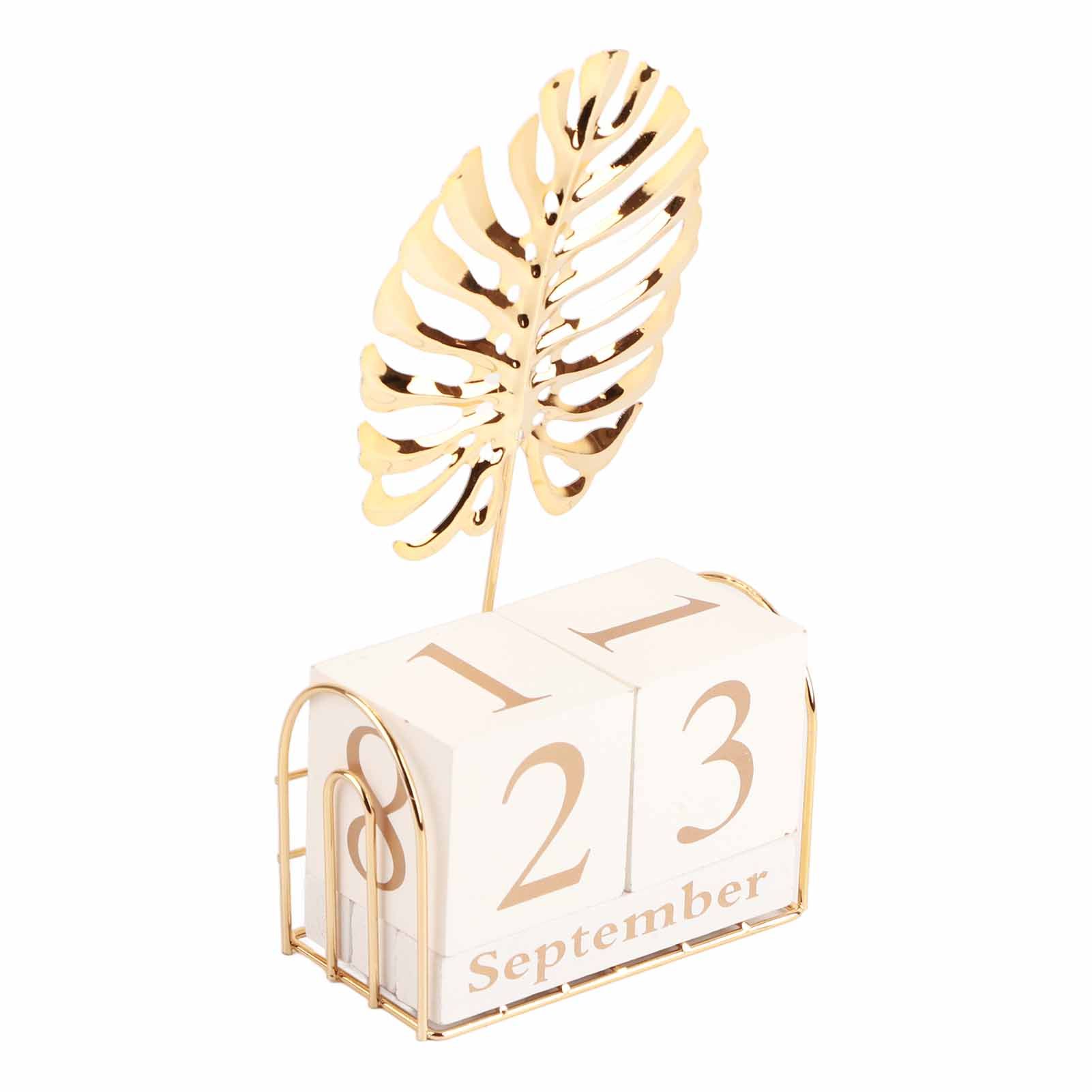 Manual Flip Calendar Wooden Perpetual Calendar Home Desktop Crafts Decoration for Office Study Coffee Shop โ image 2