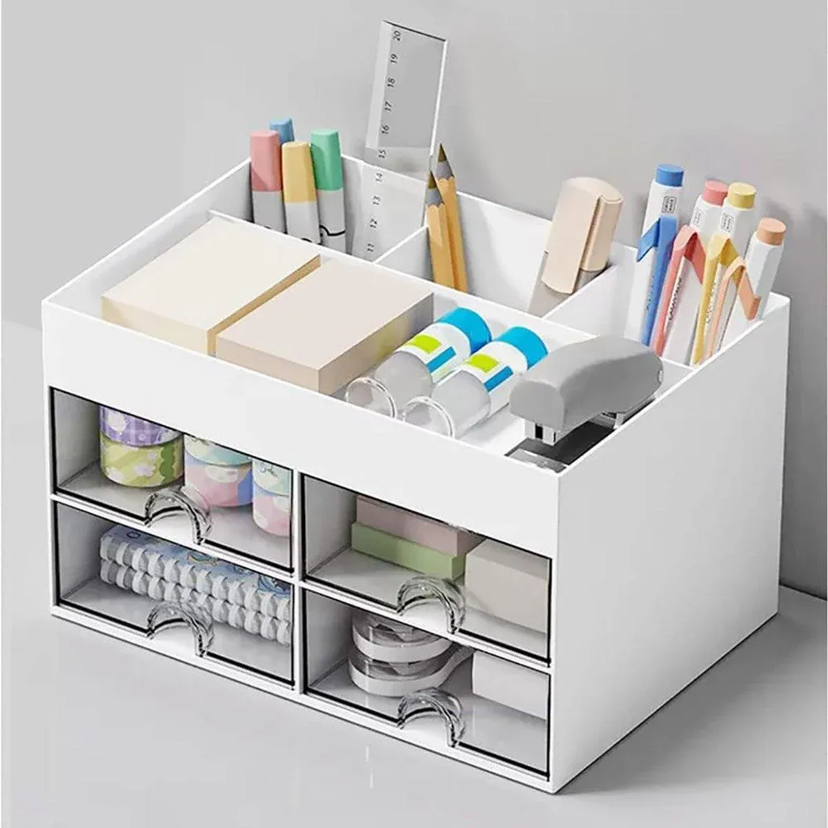 Large Capacity Pen Storage Box Desktop Organizer Multi-functional Stationery Box โ image 5